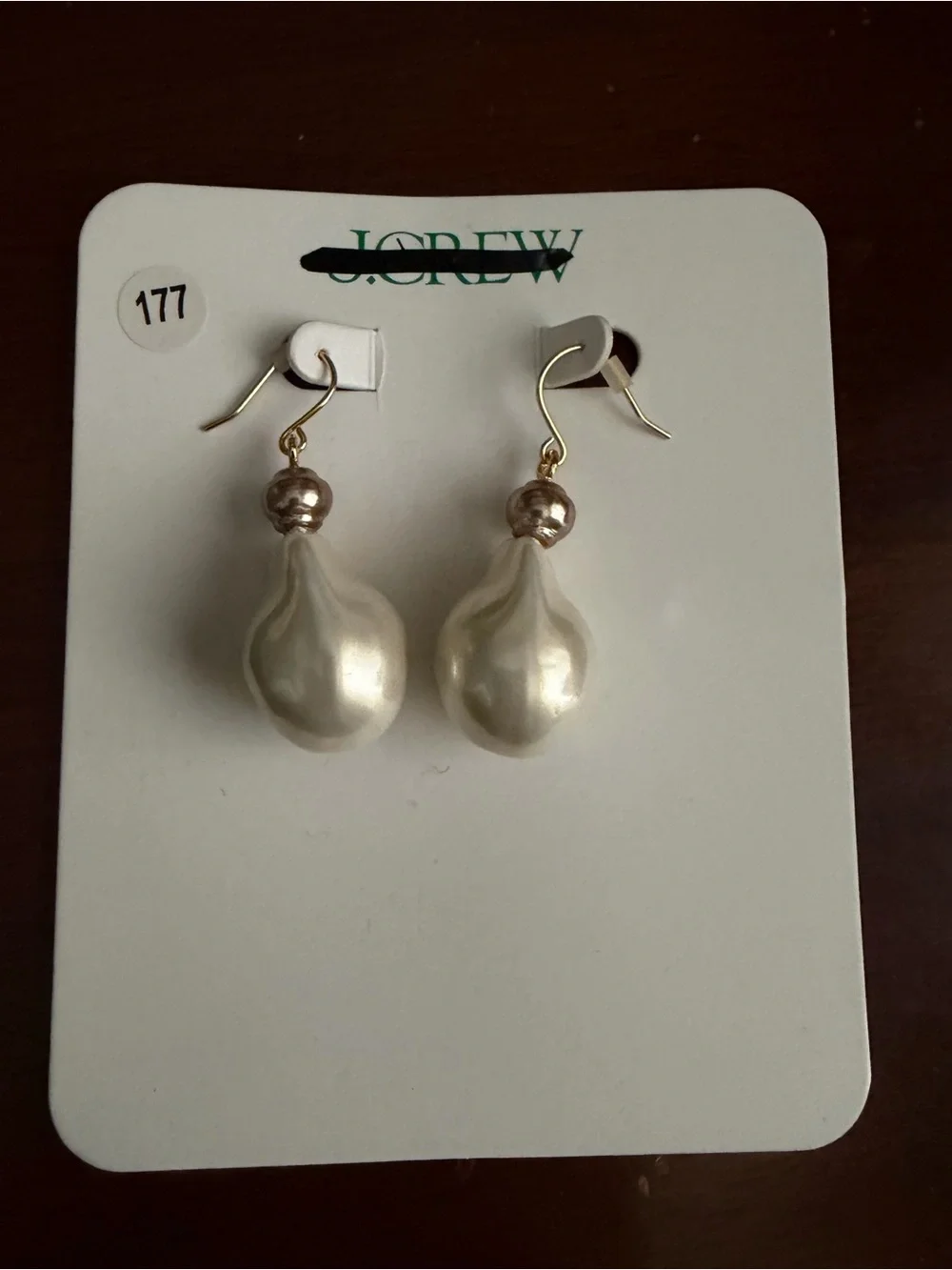 New J. Crew Freshwater pearl drop earrings